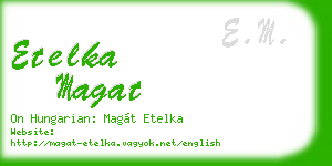 etelka magat business card